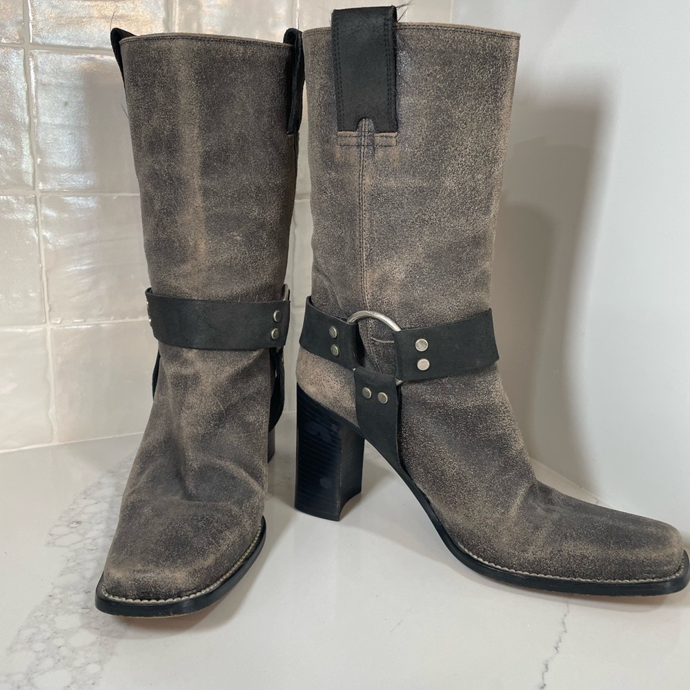 Vintage Steven Freebrid multi color suede boots